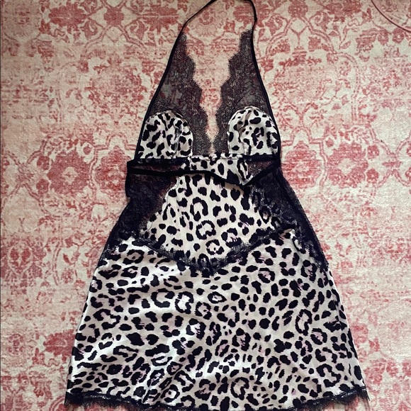Victoria's Secret Leopard Print Lace Slip Dress - Picture 2 of 8
